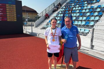 Campioana României, Claudia Costiuc, alături de antrenorul Cristian Prâsneac