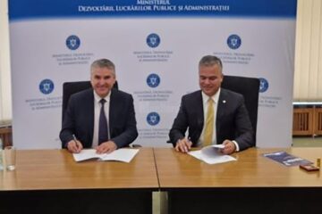 Primarul Adrian Popoiu și Adrian-Ioan Veștea, Ministrul Dezvoltării