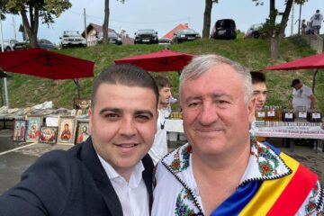 Deputatul PSD de Suceava Gheorghe Șoldan și primarul din Cornu Luncii, Gheorghe Fron