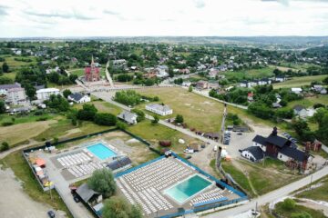 Ștrandul de la Cacica - vedere aeriană