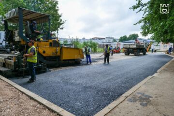 Lucrări de modernizare stradală, cu parcări de reședință și amenajare de spații verzi, în zona Pieței George Enescu