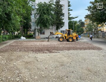Lucrări de modernizare stradală, cu parcări de reședință și amenajare de spații verzi, în zona Pieței George Enescu