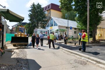 Lucrări de modernizare stradală, cu parcări de reședință și amenajare de spații verzi, în zona Pieței George Enescu
