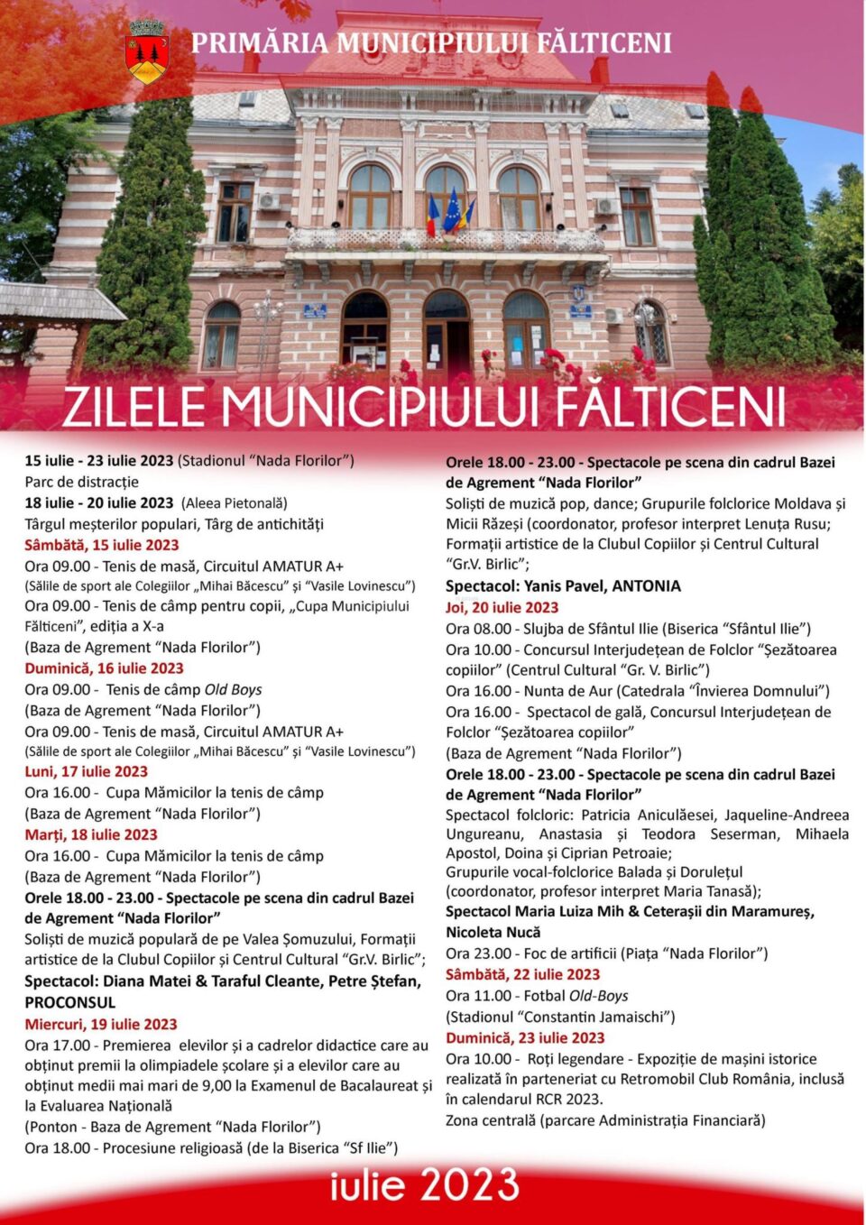 Unde fugim de-acasă... Perioada 13 – 19 iulie