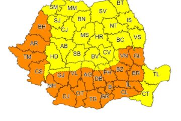 Cod galben sau portocaliu de canicula si disconfort termic accentuat, în întreaga tara