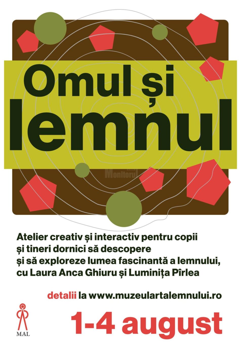 Atelier de creație pentru copii - „Omul și Lemnul” - , la Muzeul Arta Lemnului Câmpulung Moldovenesc