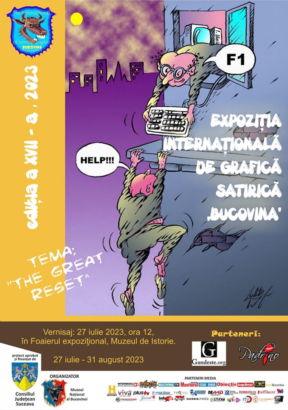 Expoziția Internațională de Grafică Satirică „Bucovina”, ediția a XVII-a, cu peste 100 de lucrări, la Muzeul de Istorie Expoziția Internațională de Grafică Satirică „Bucovina”, ediția a XVII-a, cu peste 100 de lucrări, la Muzeul de Istorie