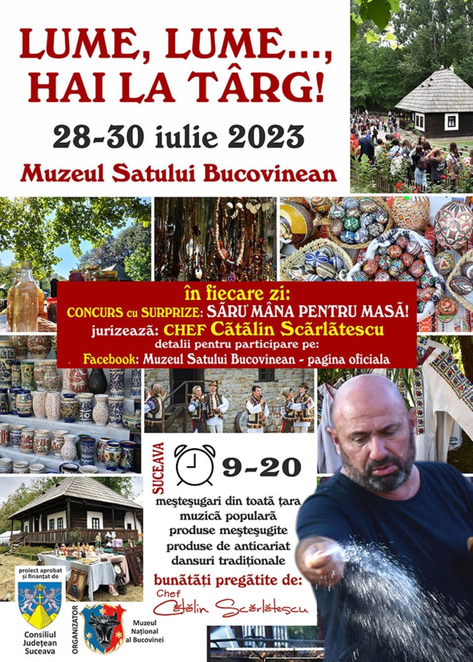 Produse meșteșugărești, handmade, de anticariat, multe bunătăți, muzică și voie bună, la Muzeul Satului Bucovinean Produse meșteșugărești, handmade, de anticariat, multe bunătăți, muzică și voie bună, la Muzeul Satului Bucovinean