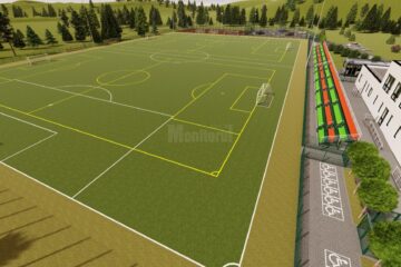 Proiectul bazei sportive cu cu teren de fotbal la dimensiuni UEFA și tribună de 500 de locuri