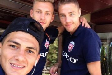 Plamada si Golofca, aici alaturi de Mihai Roman, au mai fost coechipieri si la FC Botosani