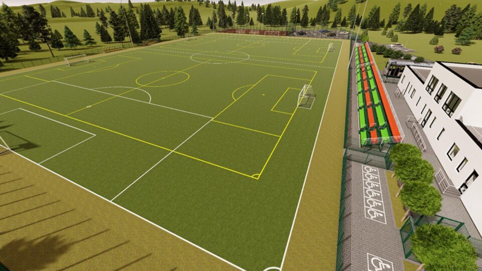 Proiectul bazei sportive cu teren de fotbal la dimensiuni UEFA și tribună de 500 de locuri Proiectul bazei sportive cu teren de fotbal la dimensiuni UEFA și tribună de 500 de locuri