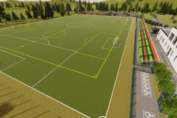 Proiectul bazei sportive cu teren de fotbal la dimensiuni UEFA și tribună de 500 de locuri