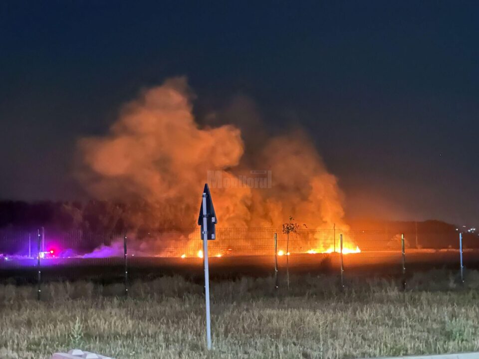 Trei sate fără curent după un incendiu de vegetație plecat de la un fir de medie tensiune care s-a rupt