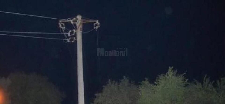 A urcat pe un stâlp de electricitate și a sărit, în tentativa de a se sinucide