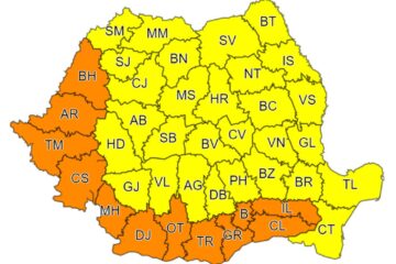 Cod galben și portocaliu de caniculă, vineri