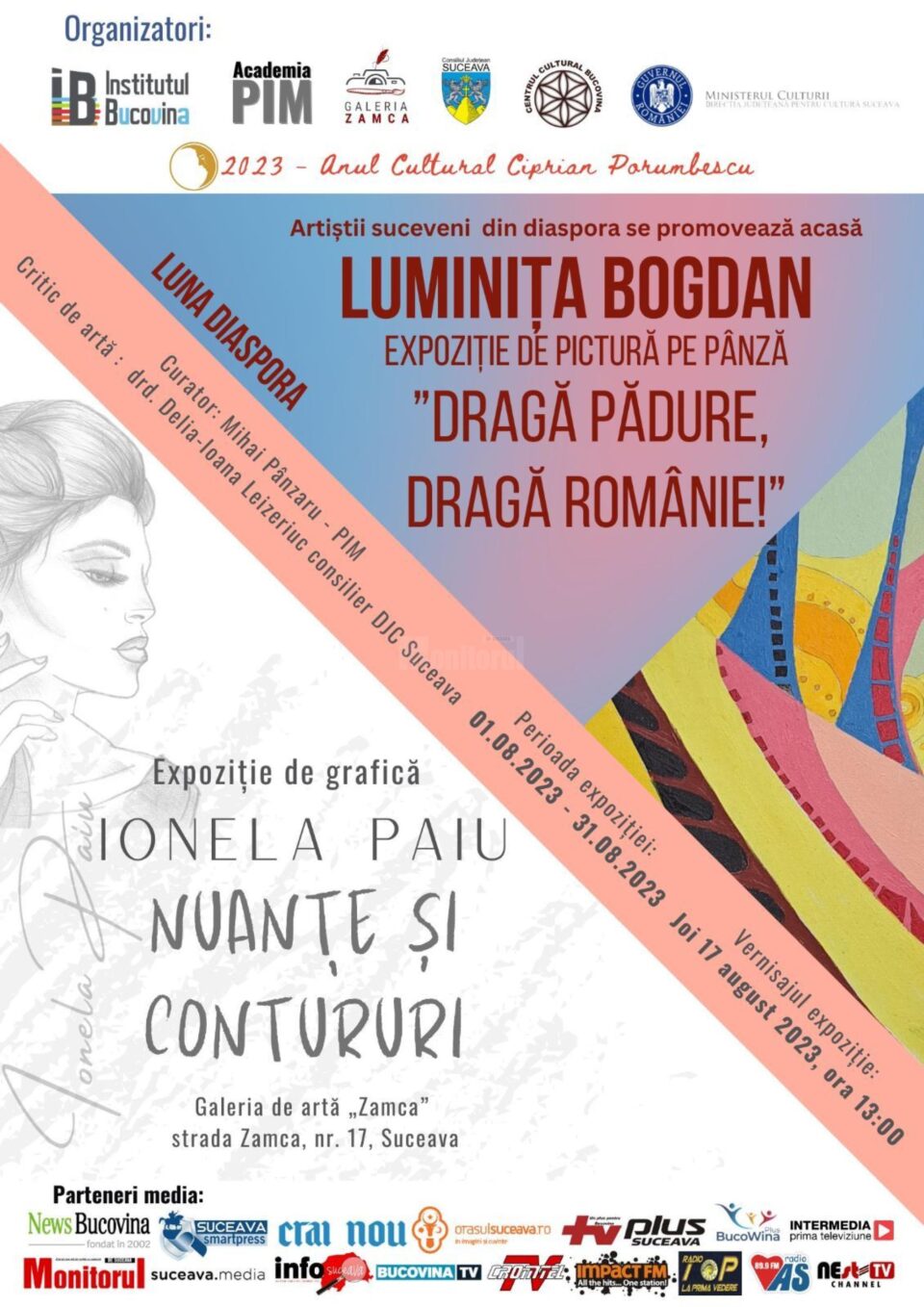 Două expoziții, pictură pe pânză și grafică, vor fi vernisate joi, la Galeria de Artă Zamca Două expoziții, pictură pe pânză și grafică, vor fi vernisate joi, la Galeria de Artă Zamca