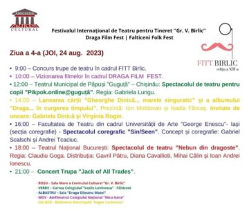 Festivalul Internațional de Teatru pentru Tineret „Grigore Vasiliu Birlic” și „Draga Film Fest”, între 21-27 august, la Fălticeni