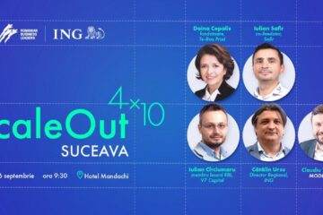 Antreprenorii din zona Moldovei sunt invitați, pe 6 septembrie, la Suceava, să se înscrie în programul ScaleOut 4×10, organizat de RBL și ING Bank. Mentori de succes îi vor învăța să își scaleze afacerea