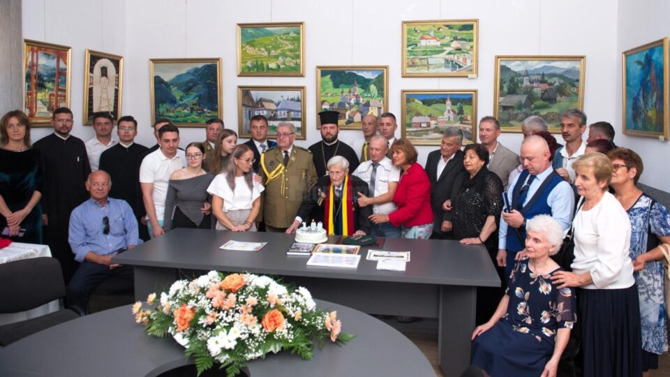 Gheorghe Oacheș - veteranul de război sărbătorit la împlinirea a 100 de ani, la Iacobeni