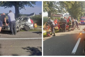 Accident violent, cu doi răniți încarcerați, la Frătăuții Vechi