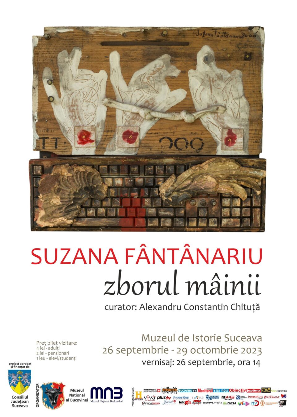 Expoziția de artă plastică „Zborul mâinii” a artistei Susana Fântânariu, la Muzeul de Istorie Expoziția de artă plastică „Zborul mâinii” a artistei Susana Fântânariu, la Muzeul de Istorie