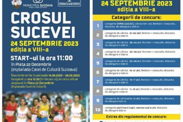 Suceveni de toate vârstele, așteptați duminică la Crosul Sucevei