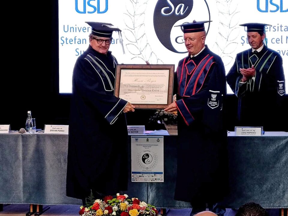 Acordarea titlului de Doctor Honoris Causa profesorului univ. Dr. Henri Boyer la USV