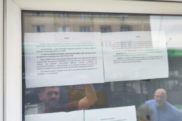 Mesajul cu măsurile introduse temporar, care a fost afișat miercuri la ghișeele din stațiile TPL Suceava