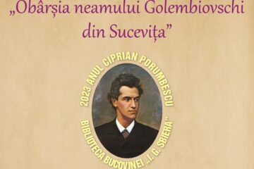 „Obârșia neamului Golembiovschi din Sucevița” - conferință științifică, joi, la Biblioteca Bucovinei