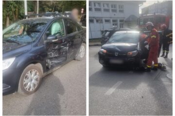 Coliziune între două autoturisme, în Suceava, în zona Brădet