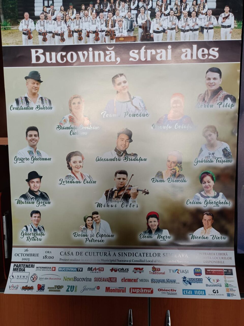„Bucovina, strai ales”, spectacol folcloric pe scena Casei de Cultură a Sindicatelor Suceava „Bucovina, strai ales”, spectacol folcloric pe scena Casei de Cultură a Sindicatelor Suceava