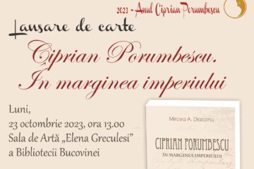 Volumul „Ciprian Porumbescu - În marginea imperiului”, semnat de Mircea A. Diaconu, va fi lansat la Biblioteca Bucovinei