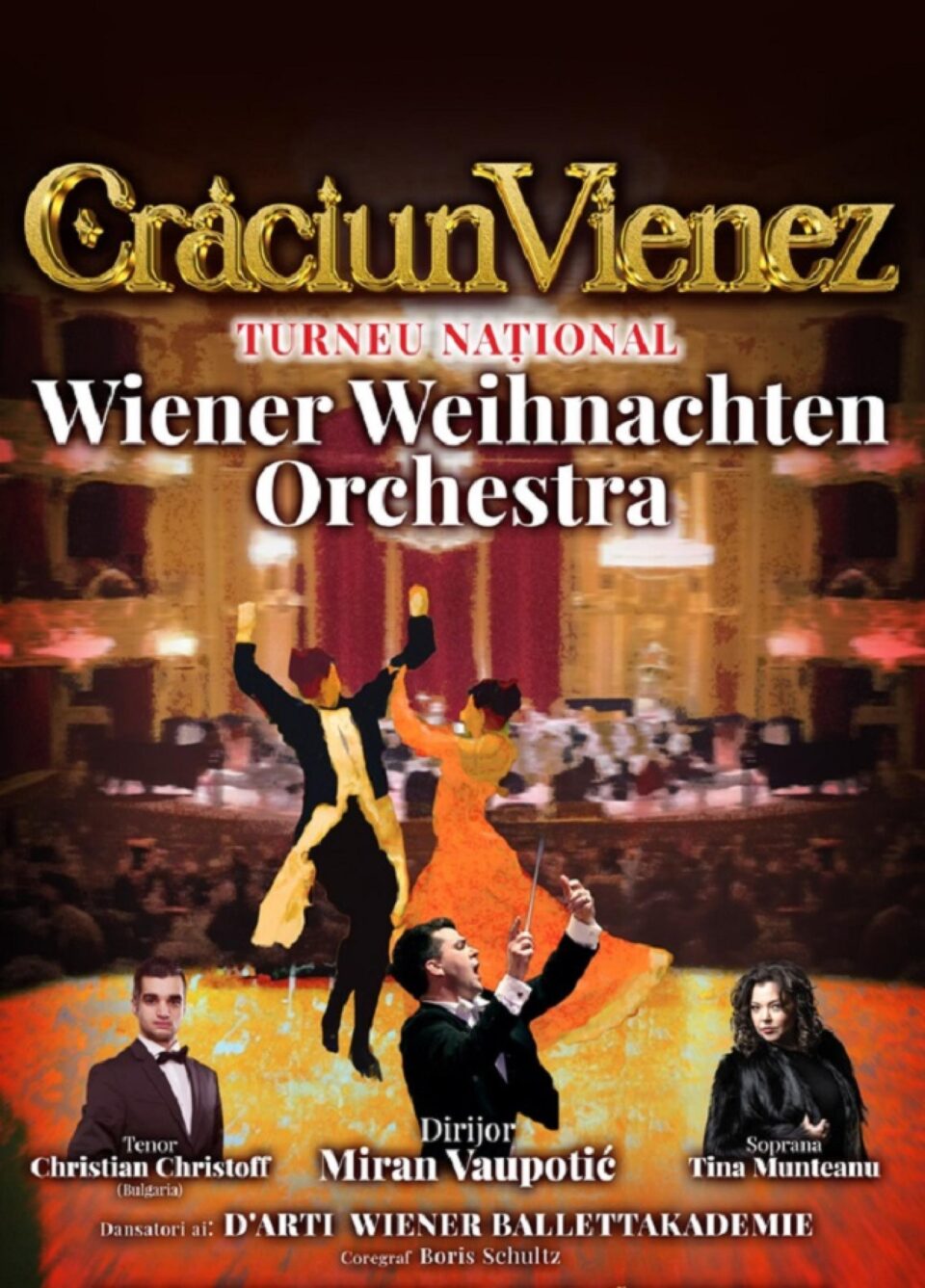 Apreciata soprană Tina Munteanu și tânărul tenor Christian Christoff, invitați la Suceava, la concertul „Crăciun Vienez” Apreciata soprană Tina Munteanu și tânărul tenor Christian Christoff, invitați la Suceava, la concertul „Crăciun Vienez”