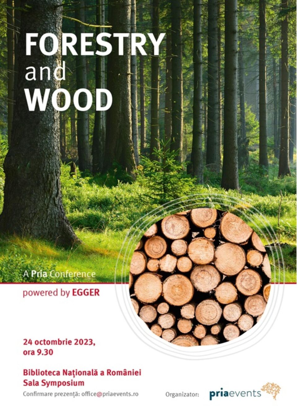 Codul silvic se va dezbate în cadrul conferinței PRIA FORESTRY & WOOD în 24 octombrie 2023, de la ora 9,30 la Biblioteca Națională a României, sala Sympozium Codul silvic se va dezbate în cadrul conferinței PRIA FORESTRY & WOOD în 24 octombrie 2023, de la ora 9,30 la Biblioteca Națională a României, sala Sympozium