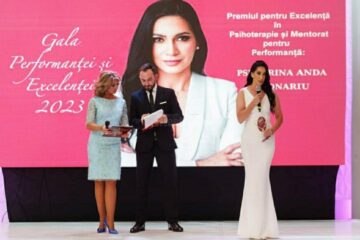 Psihologul sucevean Irina Anda Bodnariu, premiat în cadrul Galei Performanței și Excelenței, ediția a XIII-a