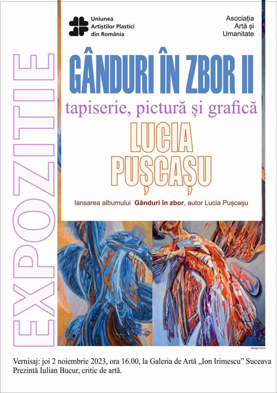 Expoziție de tapiserie, pictură și grafică, realizată de artista Lucia Pușcașu, la Galeria „Ion Irimescu” Suceava Expoziție de tapiserie, pictură și grafică, realizată de artista Lucia Pușcașu, la Galeria „Ion Irimescu” Suceava