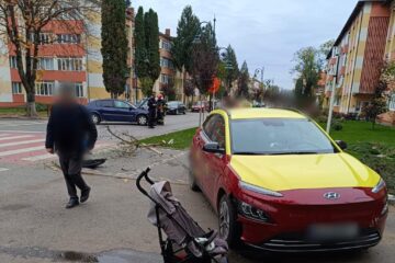 O femeie însărcinată și copilul ei de numai un an, loviți de o mașină în timp ce erau pe trotuar