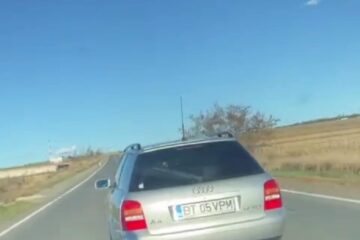 Autoturismul Audi al cărui șofer l-a șicanat în trafic pe sucevean
