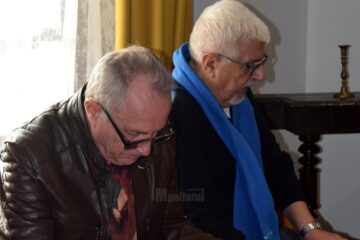 Scriitorul fălticenean Alexa Pașcu și profesorul Nicolae Sturzu