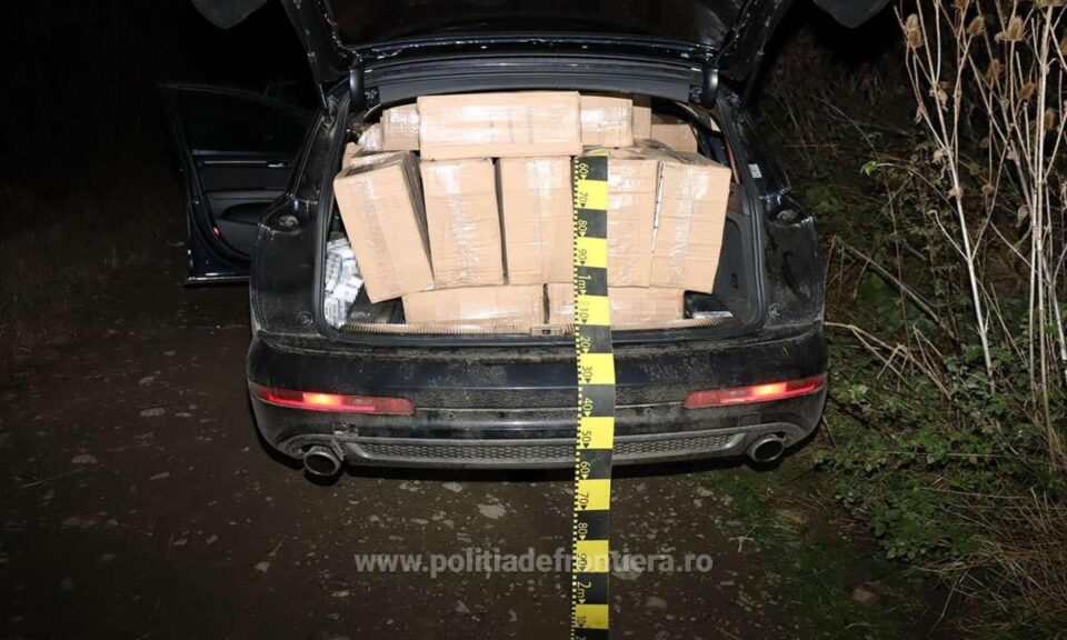 Autoturismul era plin cu țigări de contrabandă