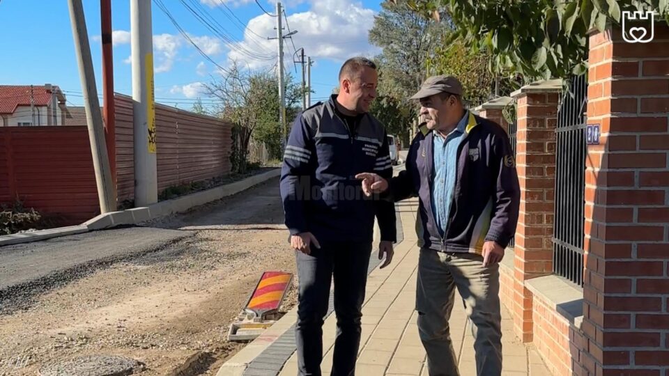 Lucrările de modernizare de pe strada Fagului se apropie de final, a anunțat viceprimarul Lucian Harșovschi