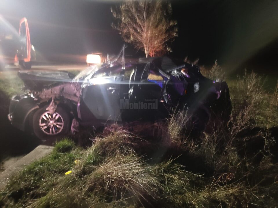 Mașina condusă de tânărul de 18 ani, beat la volan