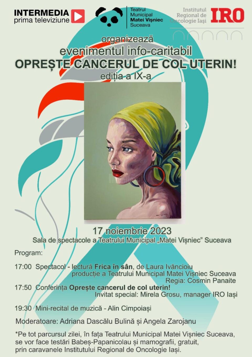 Mamografii gratuite, cu programare, în cadrul evenimentului „Oprește cancerul de col uterin!”, din 17 noiembrie Mamografii gratuite, cu programare, în cadrul evenimentului „Oprește cancerul de col uterin!”, din 17 noiembrie