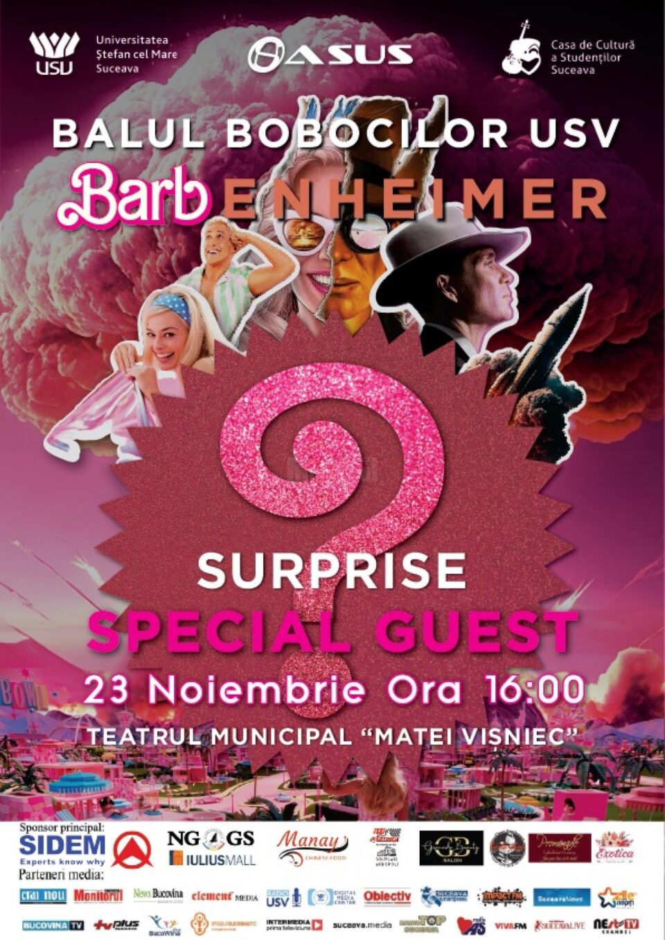 Balul Bobocilor USV 2023 va avea loc joi, 23 noiembrie, la Teatrul Municipal ”Matei Vișniec”