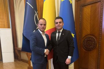 Președintele ANPM Laurențiu Alexandru Păștinaru și deputatul PSD de Suceava Gheorghe Șoldan