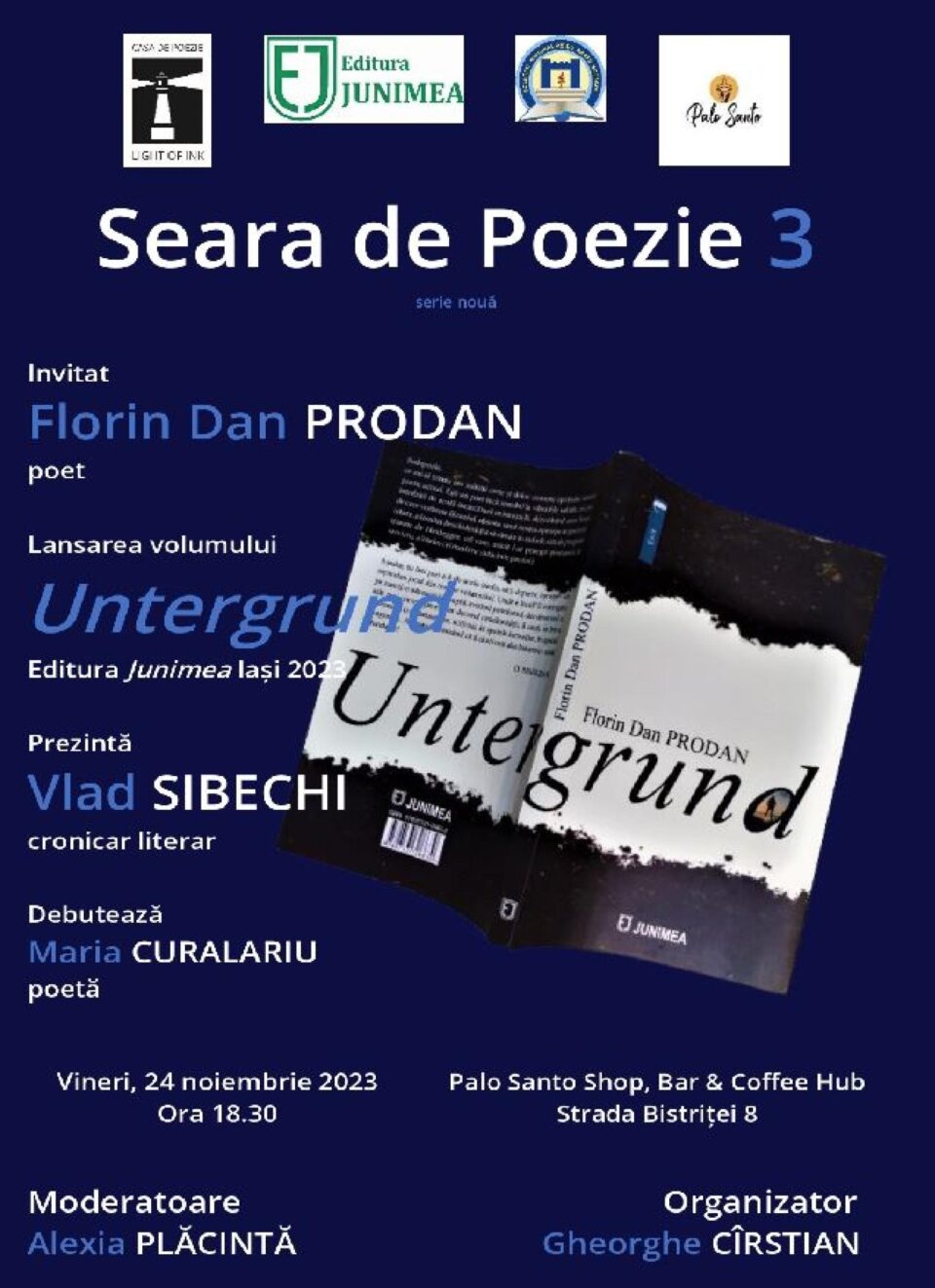 Poeții Florin Dan Prodan și Maria Curalariu, invitați, vineri, la Seara de poezie 3 Poeții Florin Dan Prodan și Maria Curalariu, invitați, vineri, la Seara de poezie 3