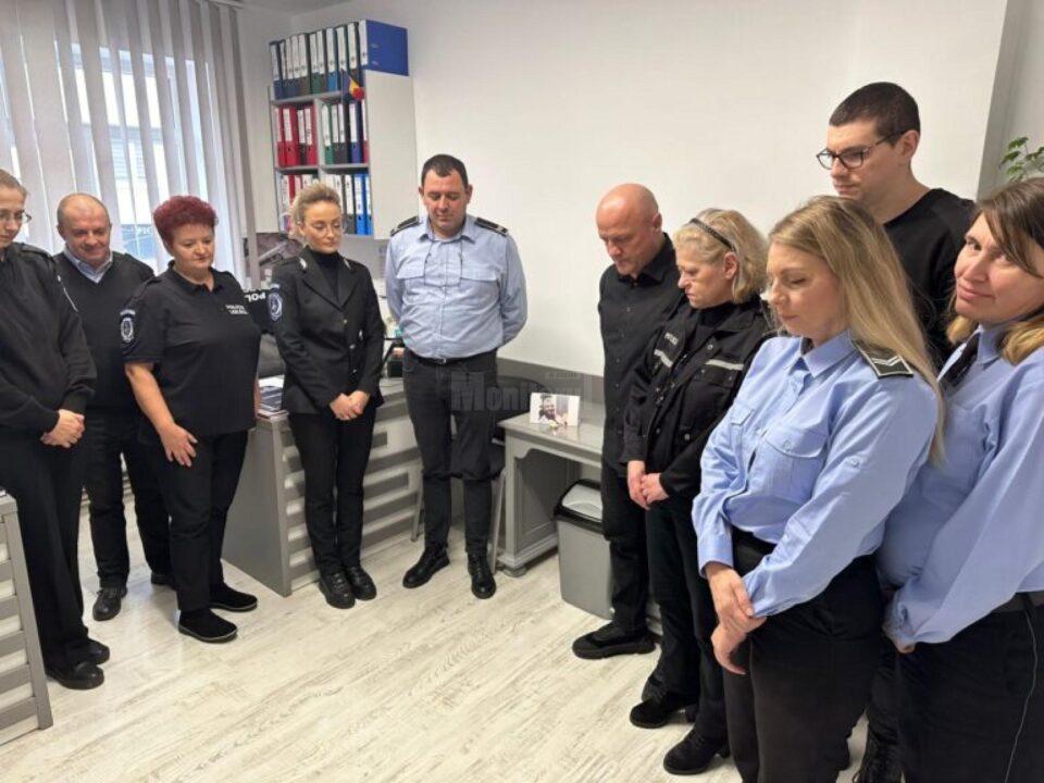 Moment de reculegere ținut de Poliția Locală Suceava pentru un coleg din țară, răpus la datorie