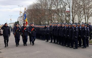 Ceremonia de absolvire și avansare în gradul de sergent major a absolvenților Școlii Militare de Subofițeri de Jandarmi Fălticeni