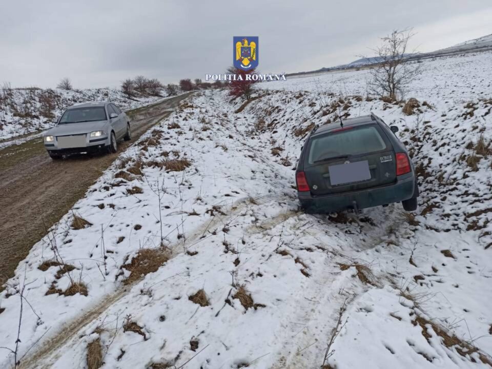 Mașina abandonată de fugar