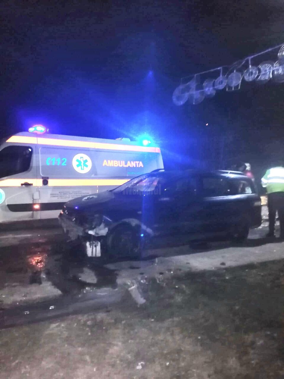 Doi răniți, duși la spital după un accident la Dumbrăveni